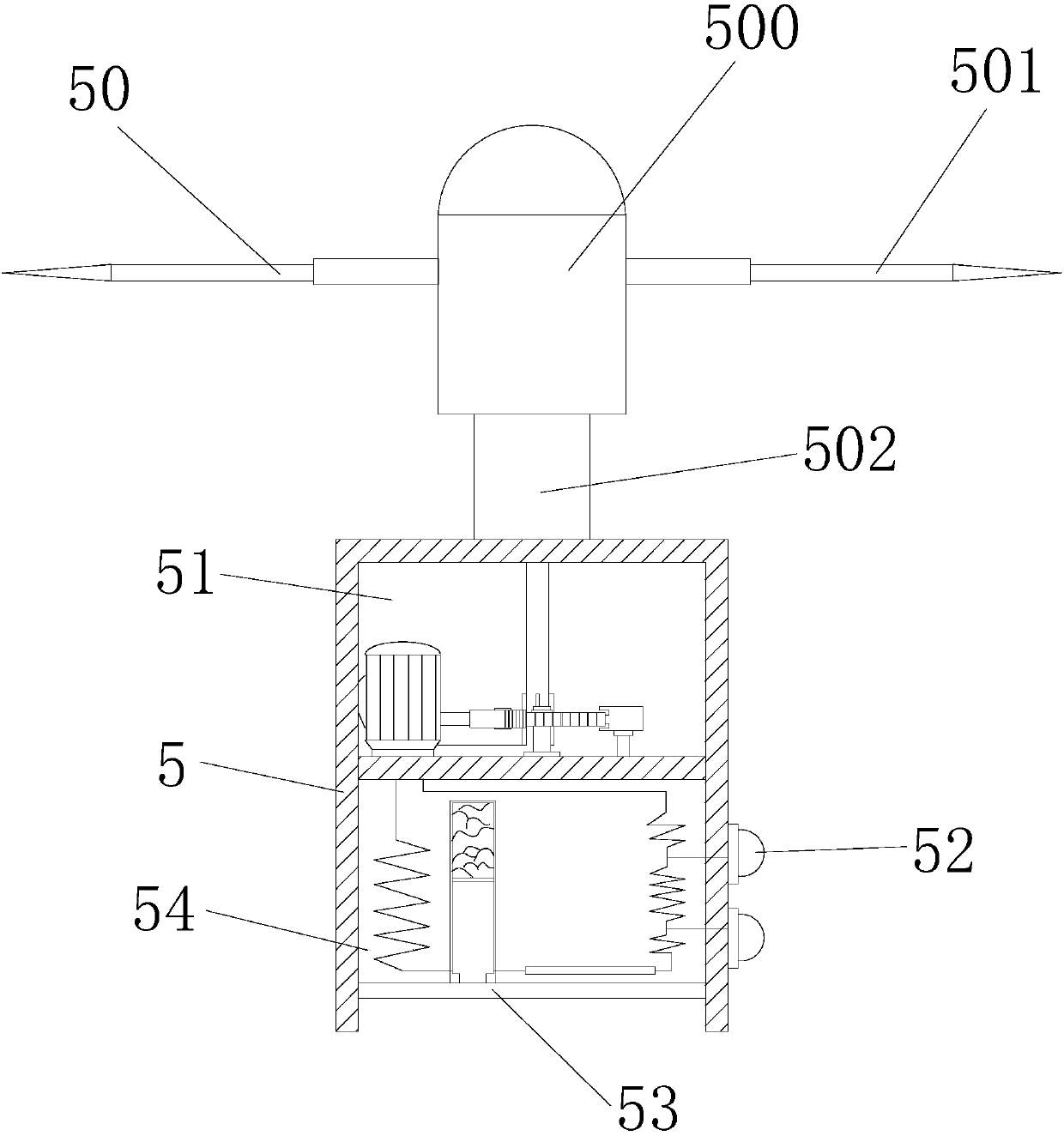 Unmanned aerial vehicle with folding linking arms