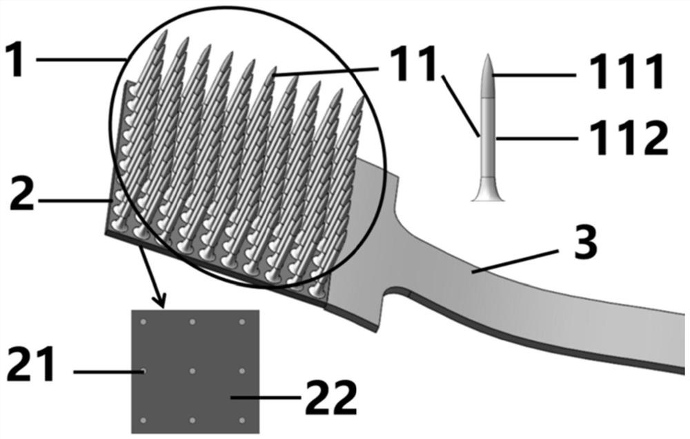 A microneedle array brain-computer interface device and its preparation method