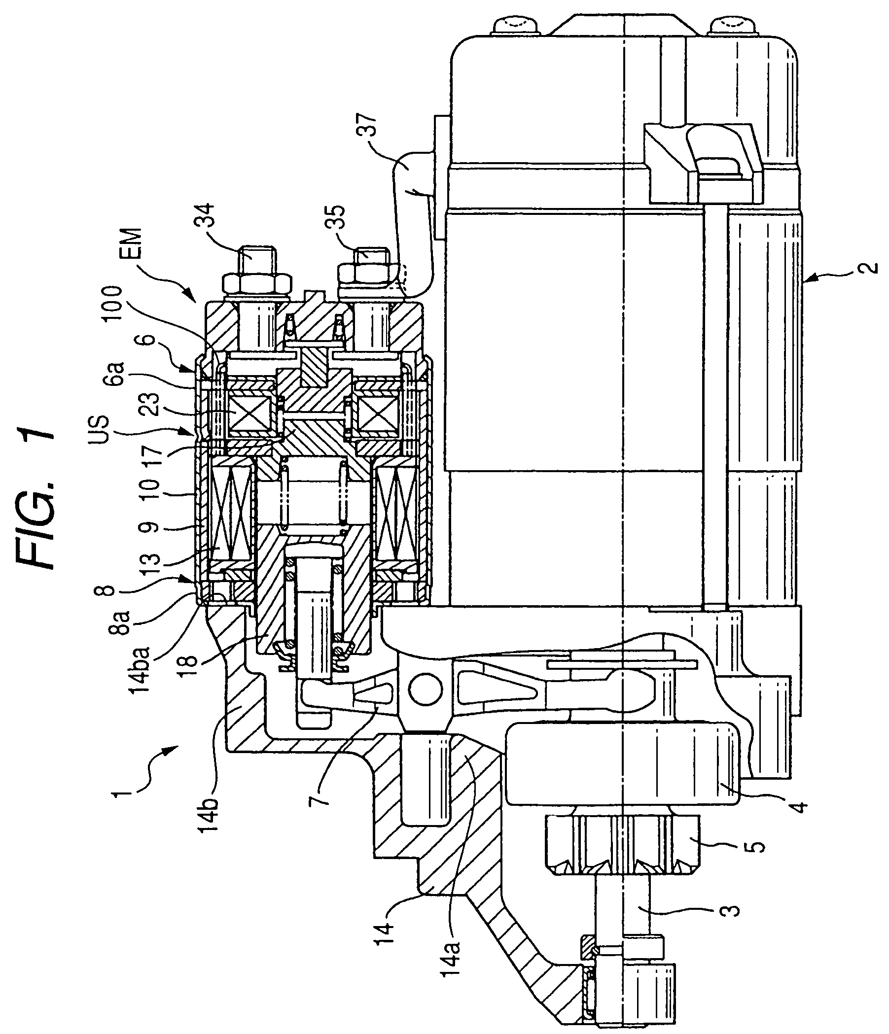 Starter with compact structure