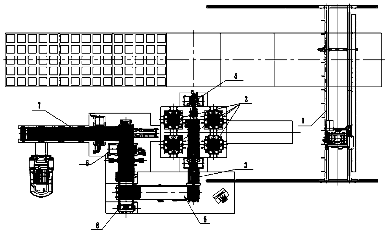 Multi-joint robot destacking and baling production line