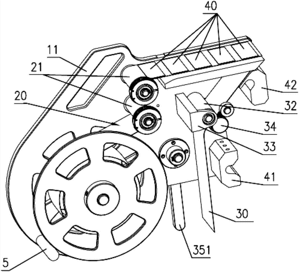 Novel label auxiliary material supplying device