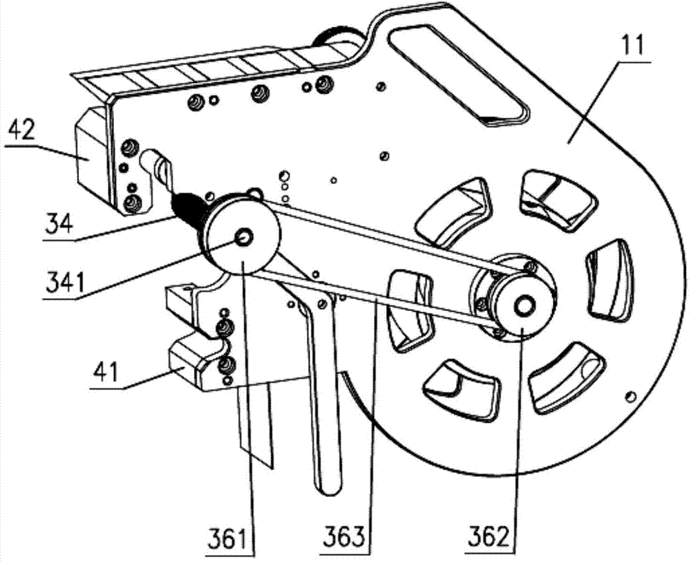 Novel label auxiliary material supplying device