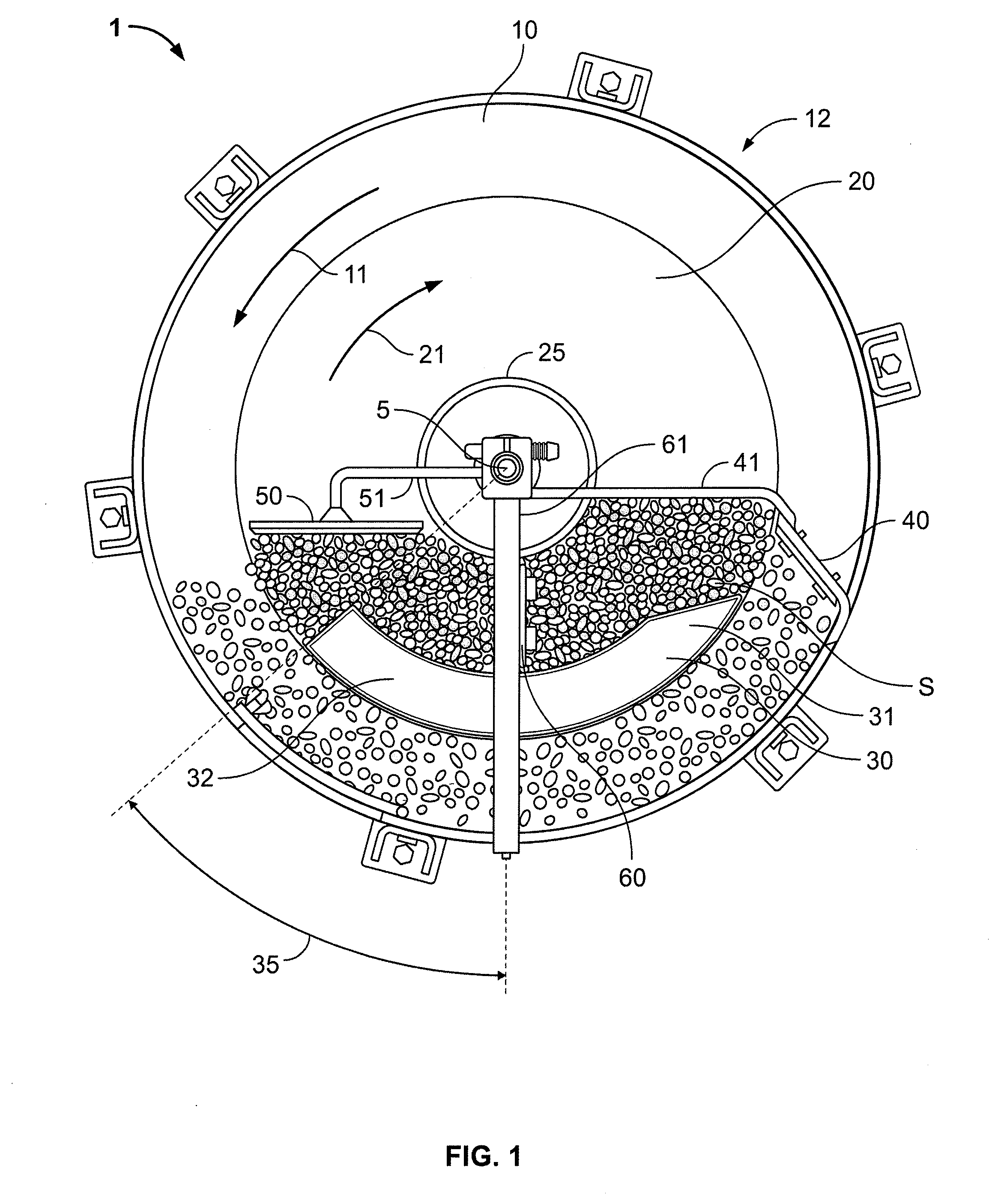 Apparatus and method for presenting a particulate sample to the scanning field of a sensor device