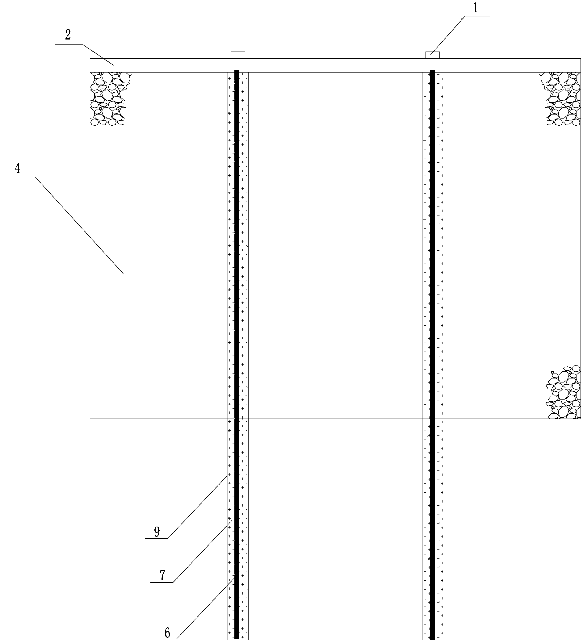 Vertical pres-stressed anchor rod gravity-type composite retaining wall and method for designing and constructing retaining wall