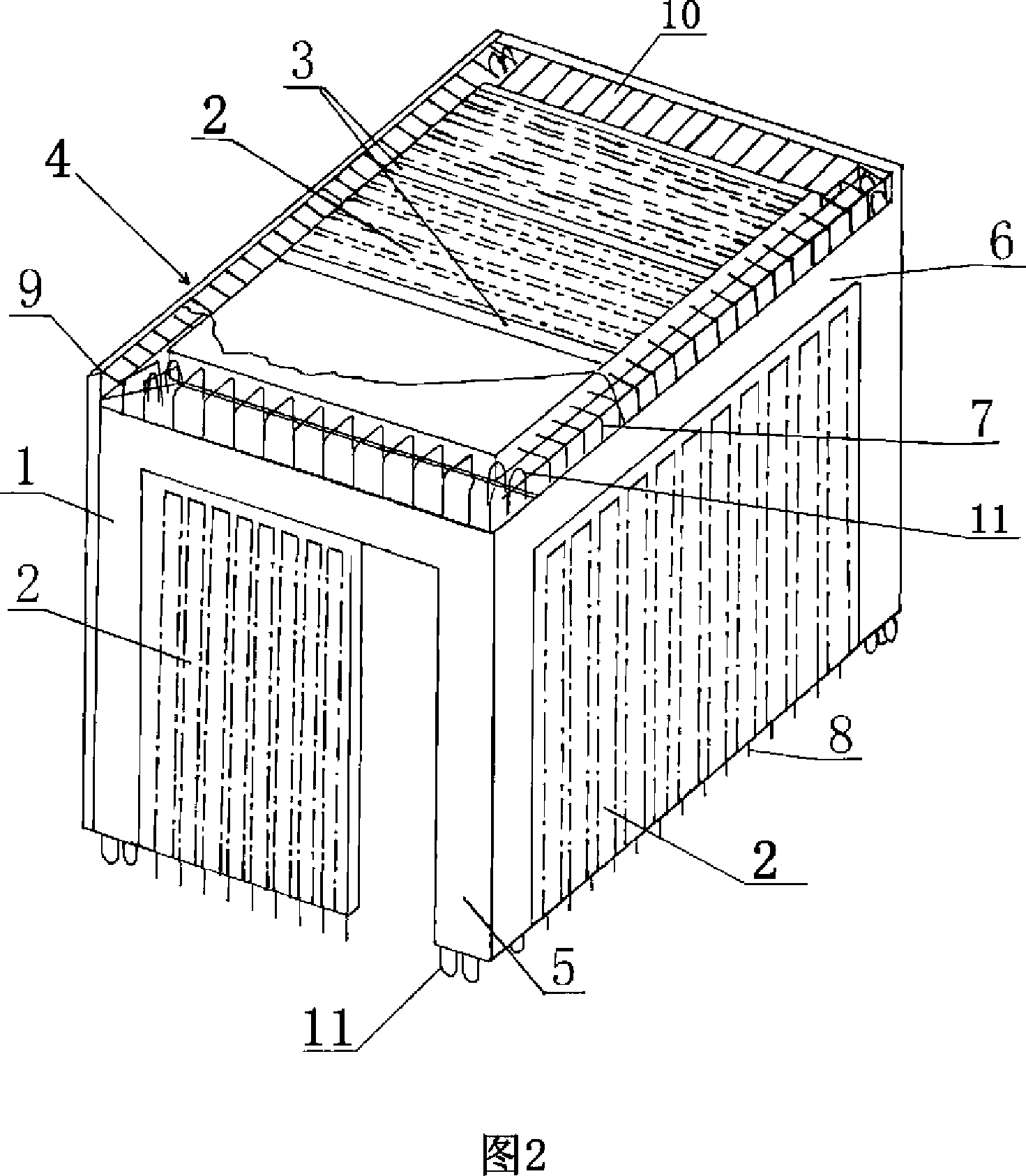 Porous light concrete and common concrete composite member, method for producing same, and building therefrom