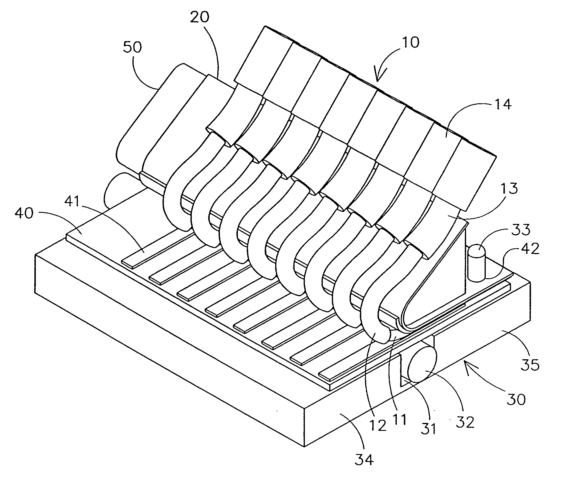 Method and apparatus for connecting multiple coaxial cables to a printed circuit board in a compact