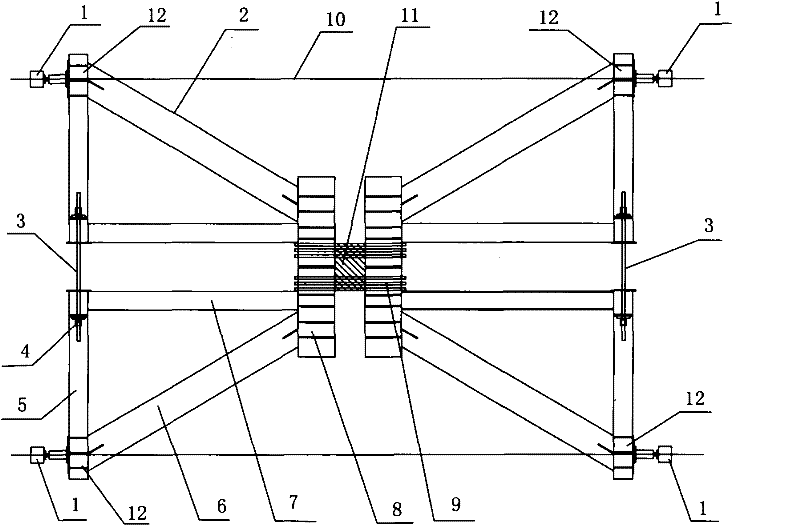 Non-in-situ prepressing method of self-anchored type support frame and self-anchored type support frame thereof