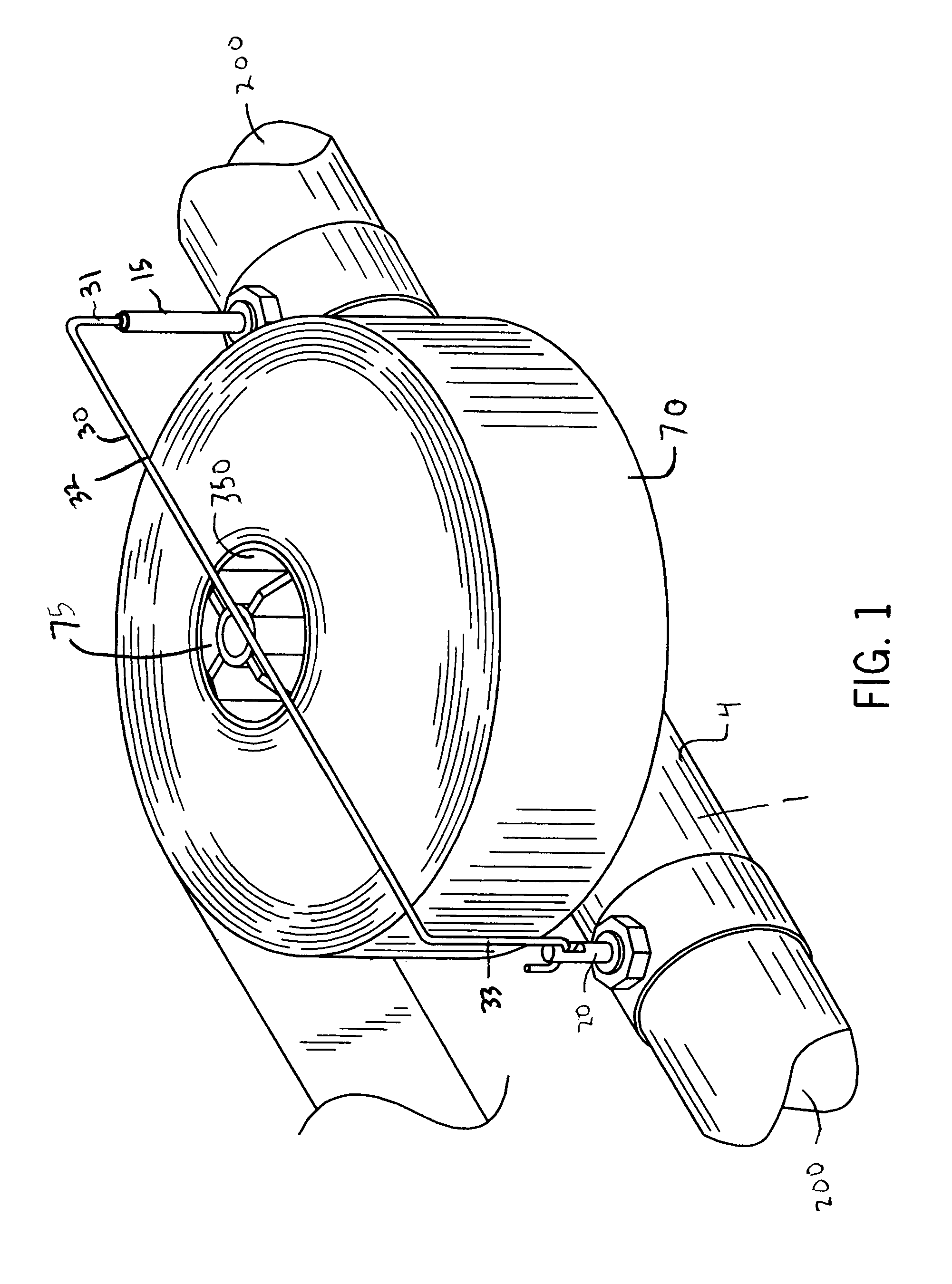 Securing device for an automatic taper