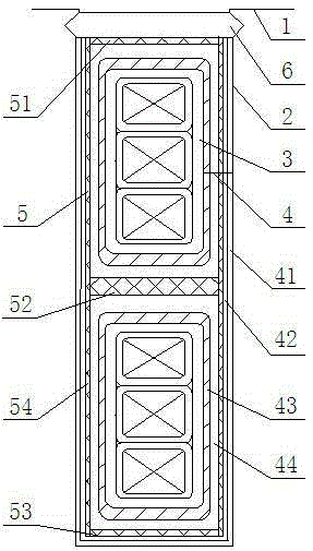 Motor stator slot portion insulation structure