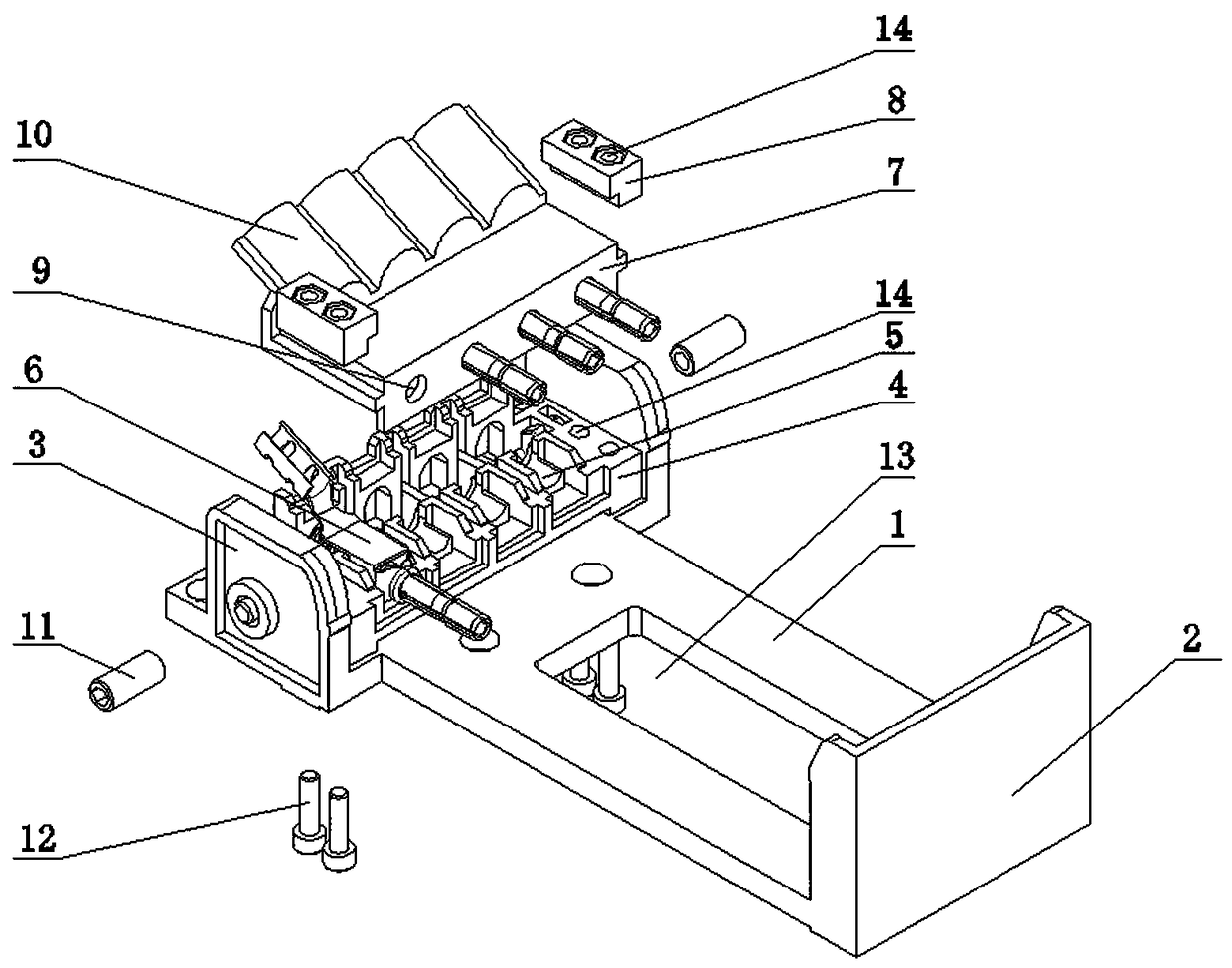 Turnover panel type intelligent ammeter connecting-inserting base