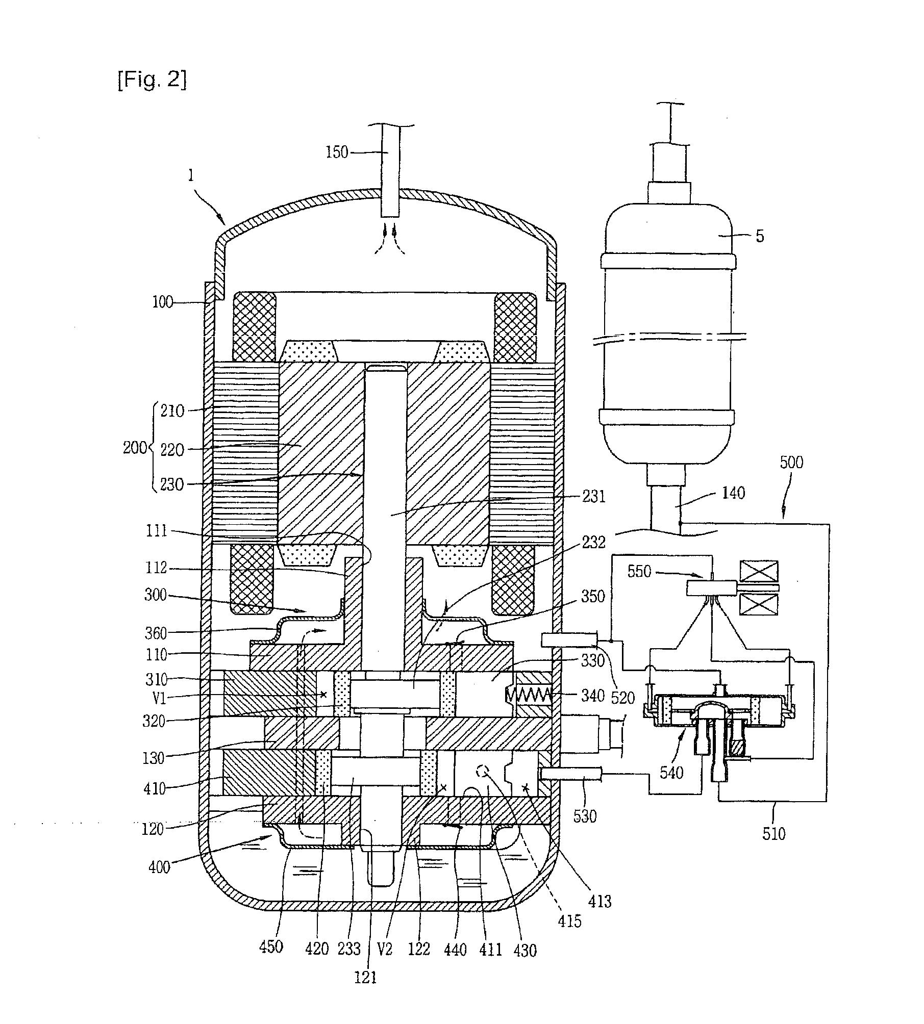 Variable capacity type rotary compressor