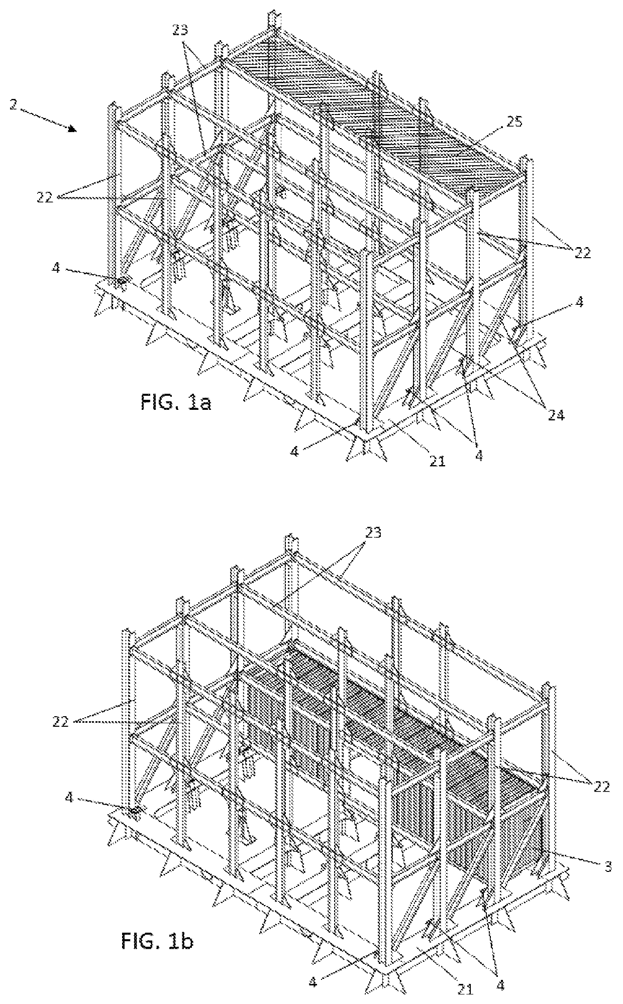 System and method for constructing habitable installations for floating structures