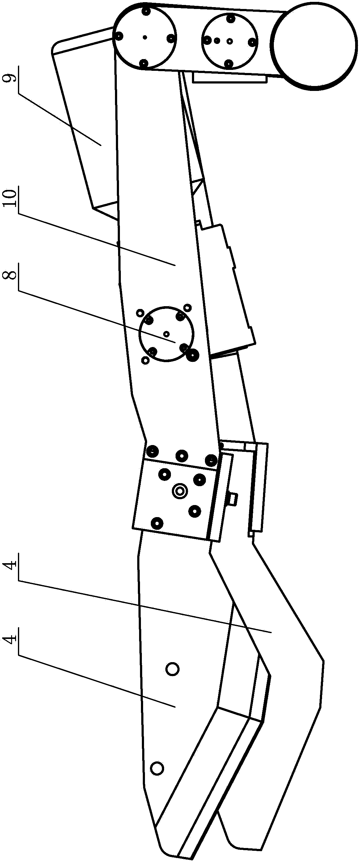 Automatic fifty-fifty splitting robot with single-shaft dual-crank rocking bar mechanism