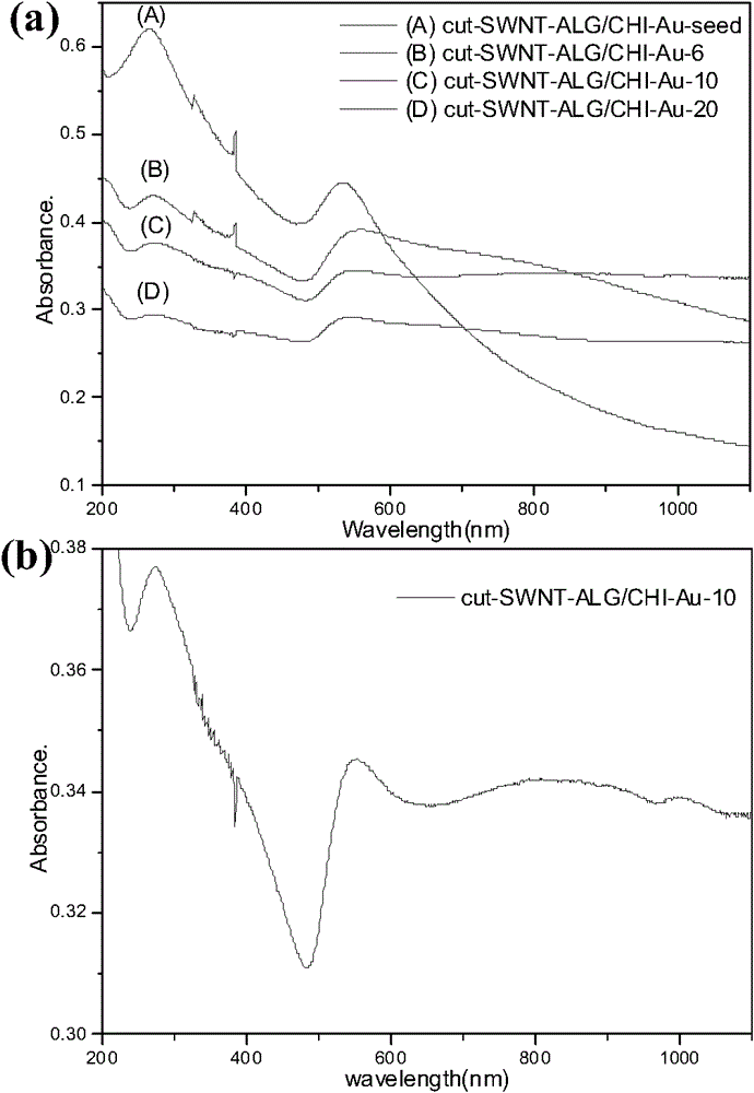 Method for preparing metal nano-particle modified polysaccharide wrapped carbon nano tube