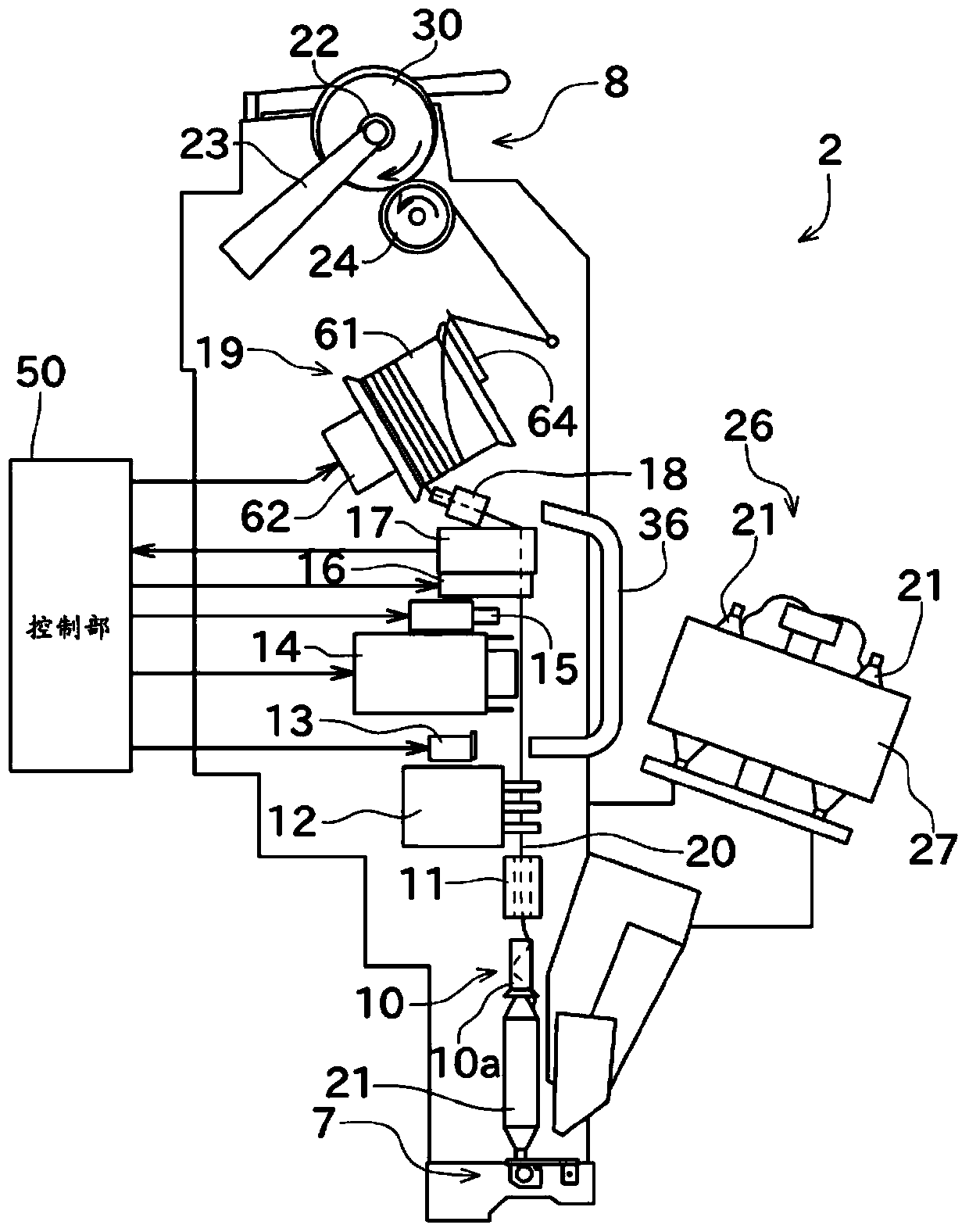 Tension imparting member, yarn storage device, and yarn winding device