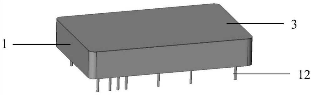 A parallel seam welding package point frequency source component and its manufacturing method