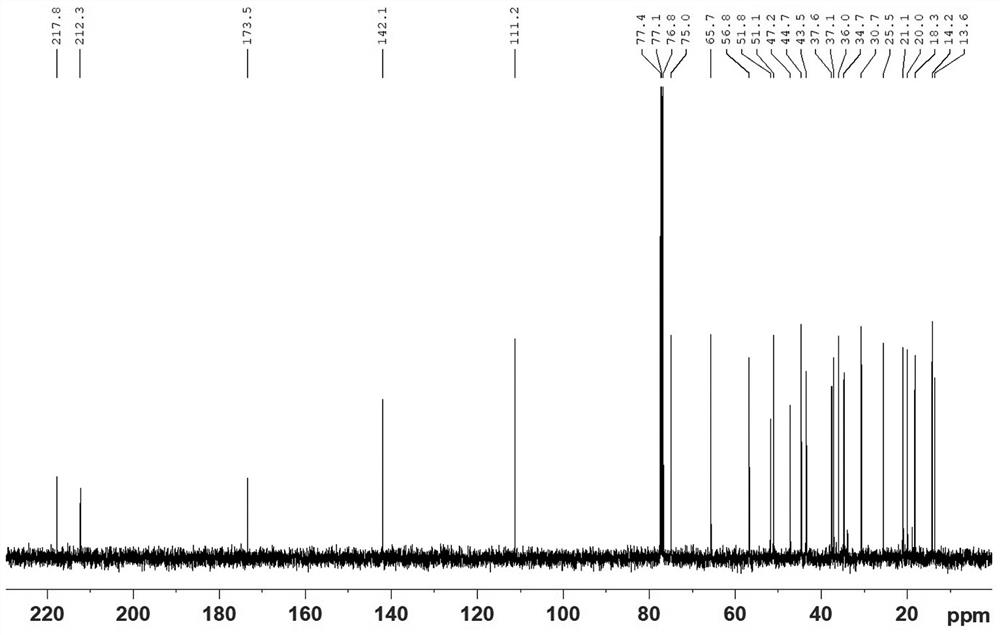 Five diterpenoid compounds derived from euphorbia antiquorum, preparation method and application thereof