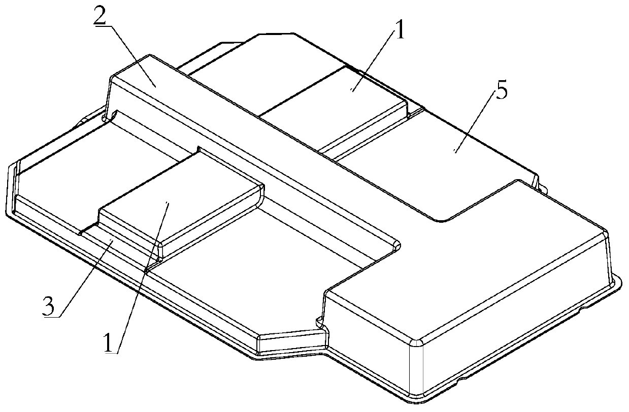 Local reinforcing method for battery pack box cover and reinforcing type battery pack box cover