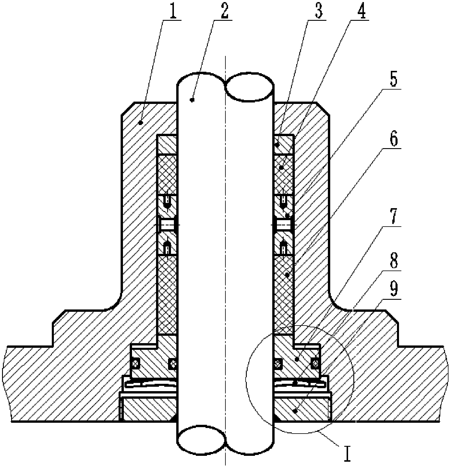 Automatic filling sealing structure for high-pressure valve