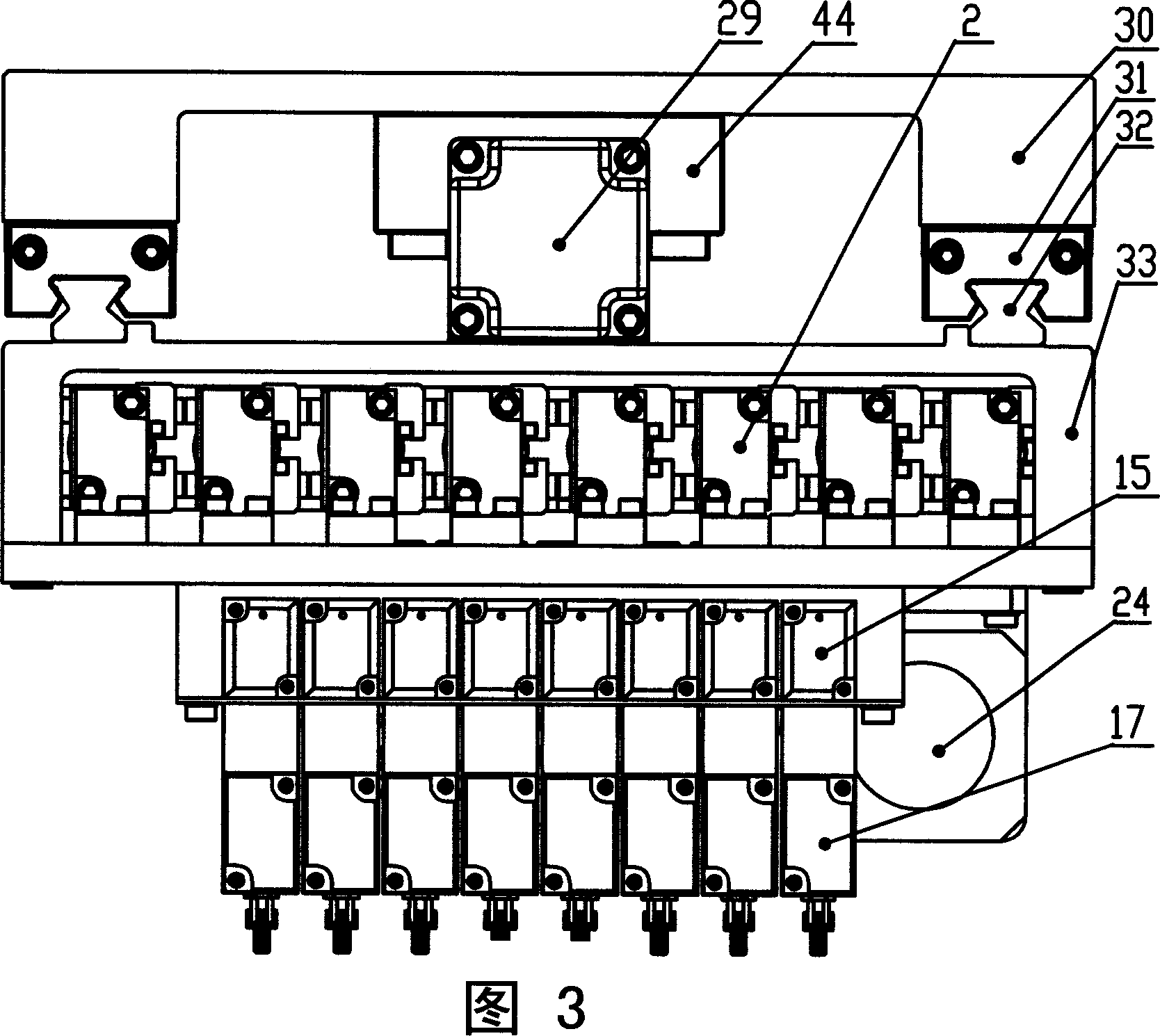 High speed full-automatic paster machine array type mounting head