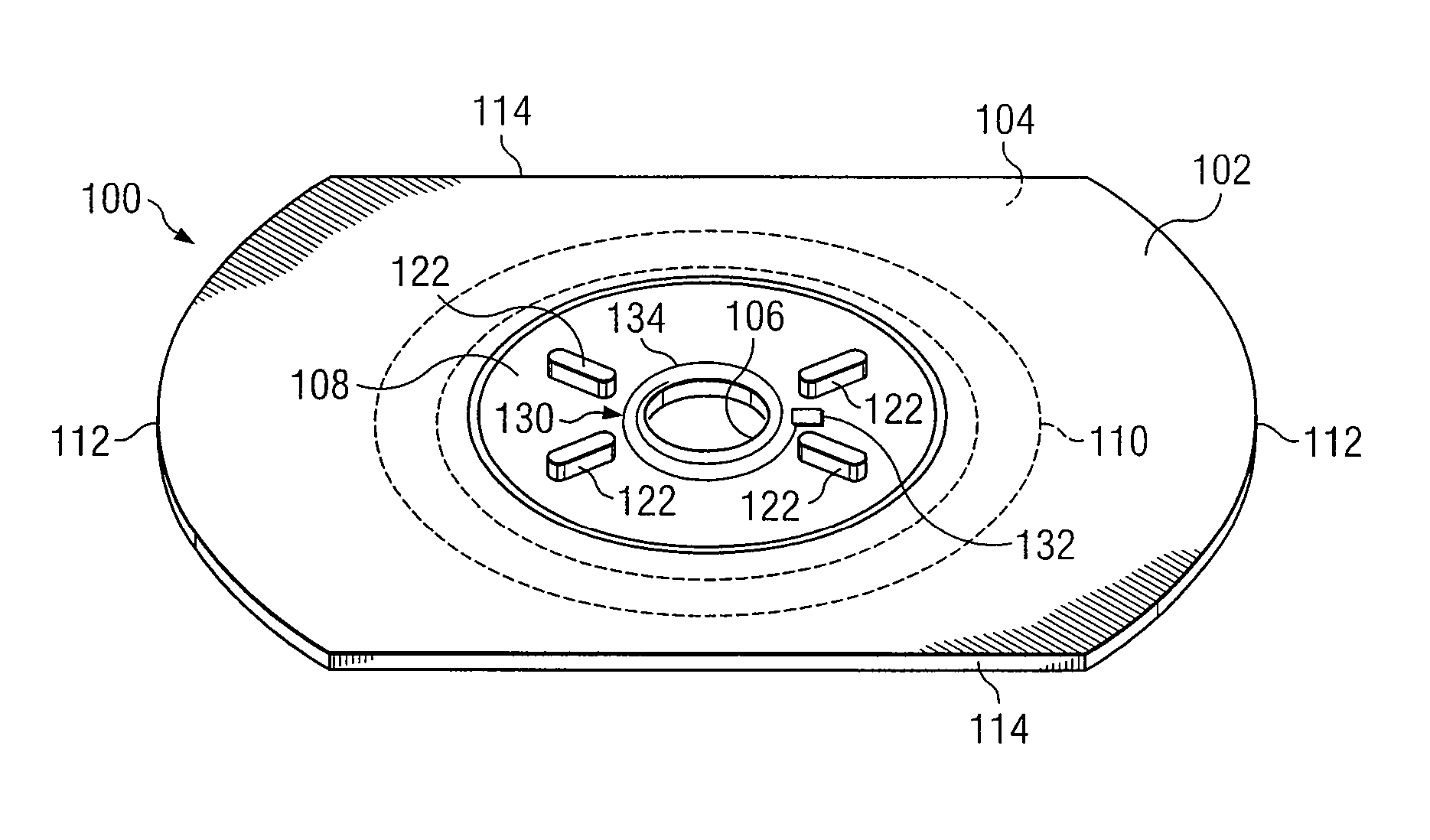 Thin optical disc having remote reading capability