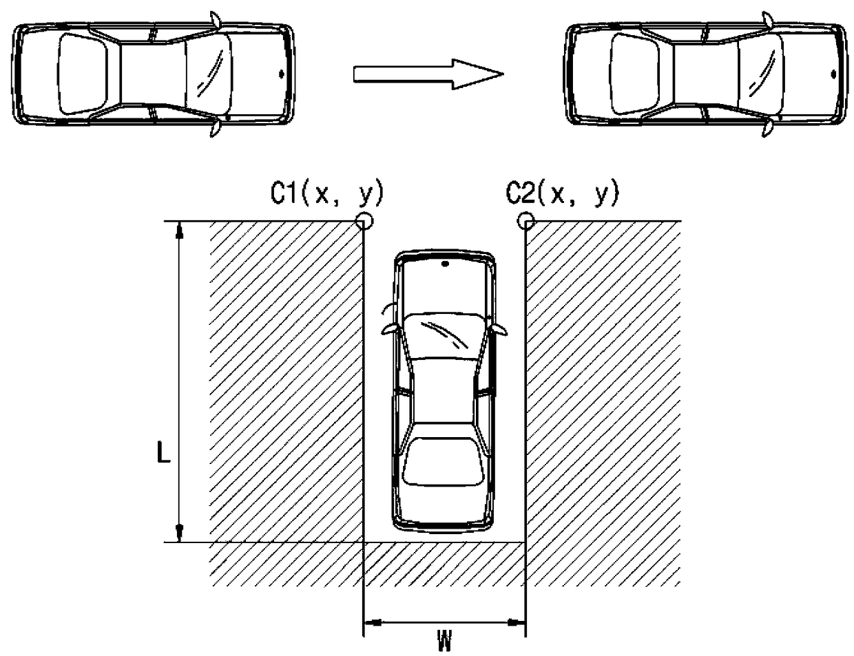 Vehicle automatic parking control device and method