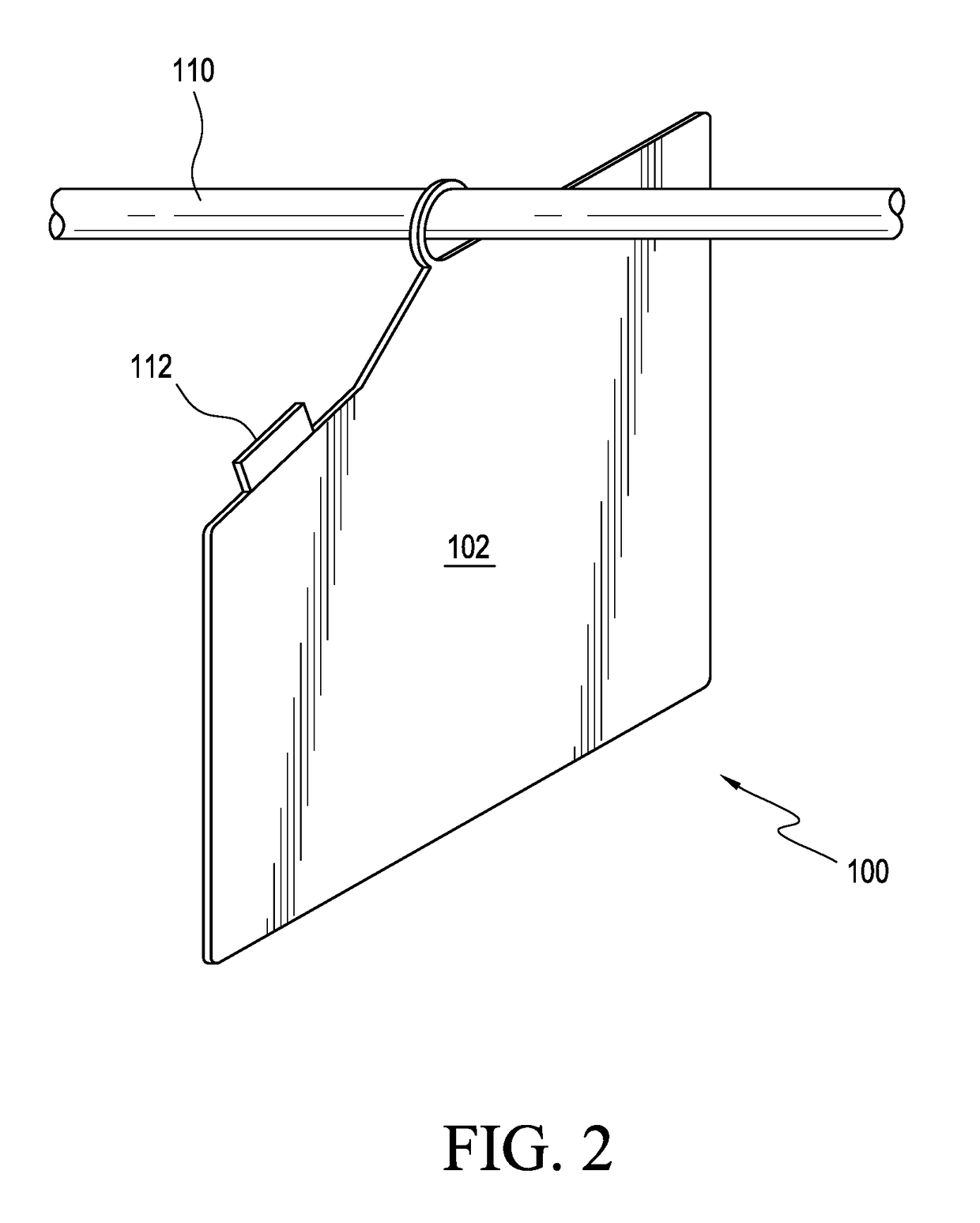 Hanging separator to be used for separating articles of clothing hanging in a clothes closet, and a plurality of hanging separators forming a system for separating articles of clothing hanging in a clothes closet