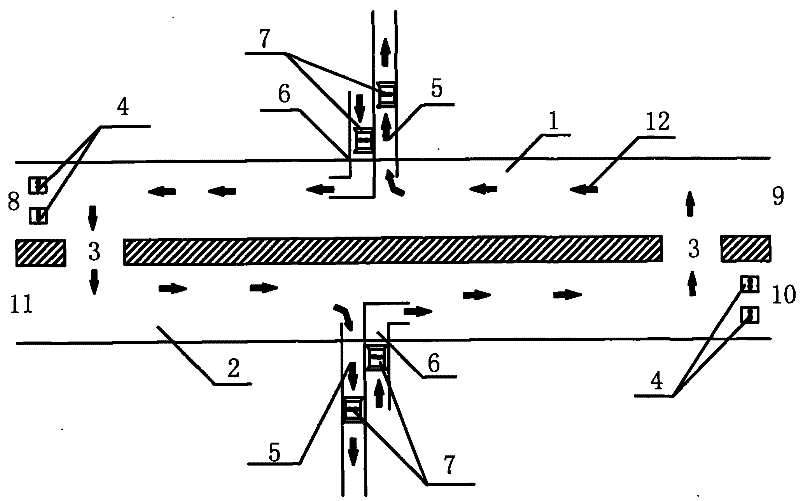 Device for centrally discharging waste gas by adopting a middle air shaft for road tunnel