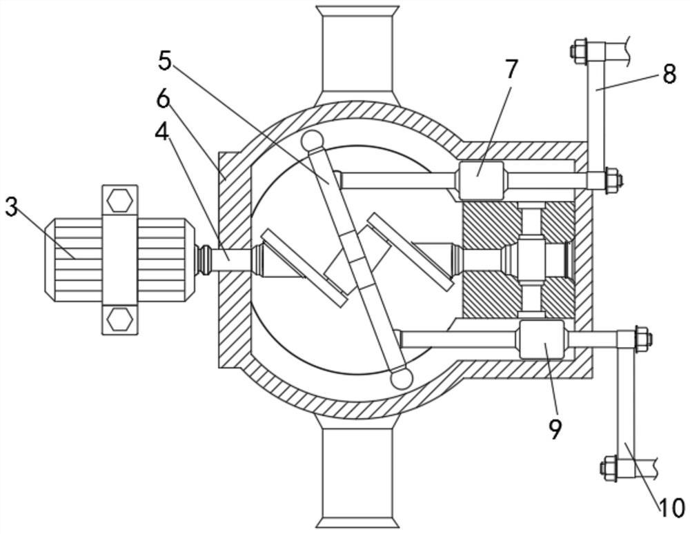 Crushing and stirring device for recycled plastic