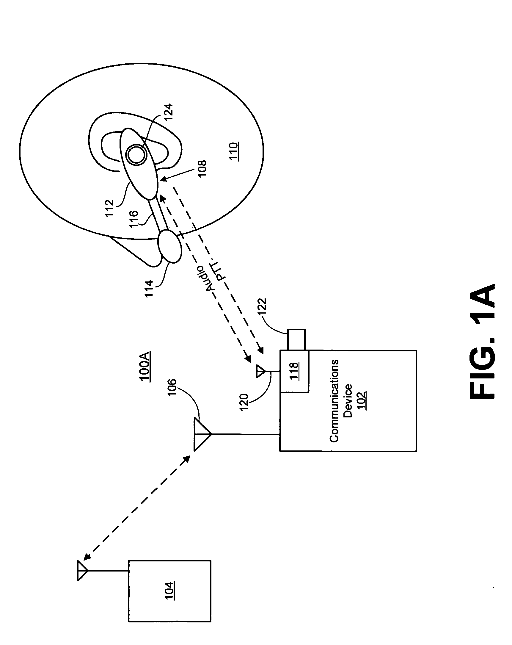 Wireless headset for communications device