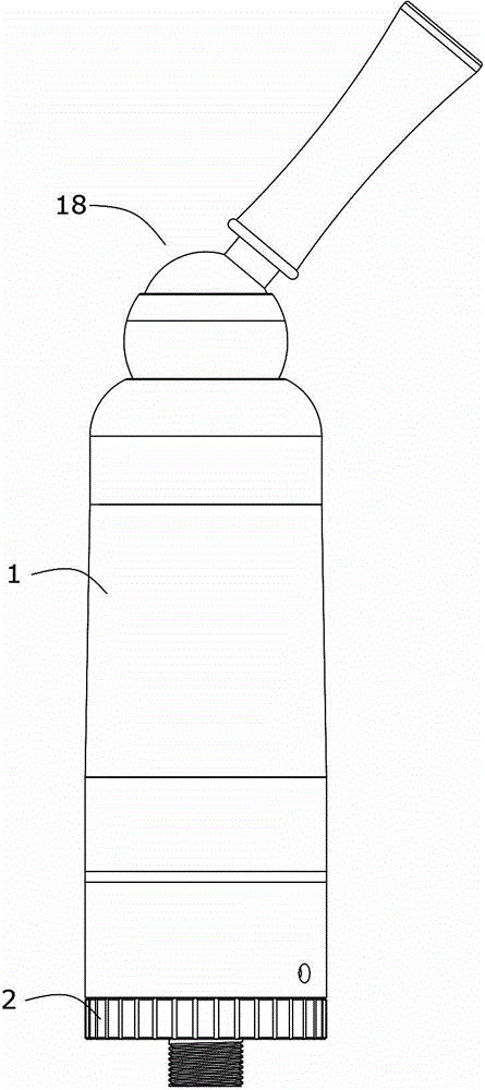 Electronic cigarette atomizer with function of regulating tobacco tar