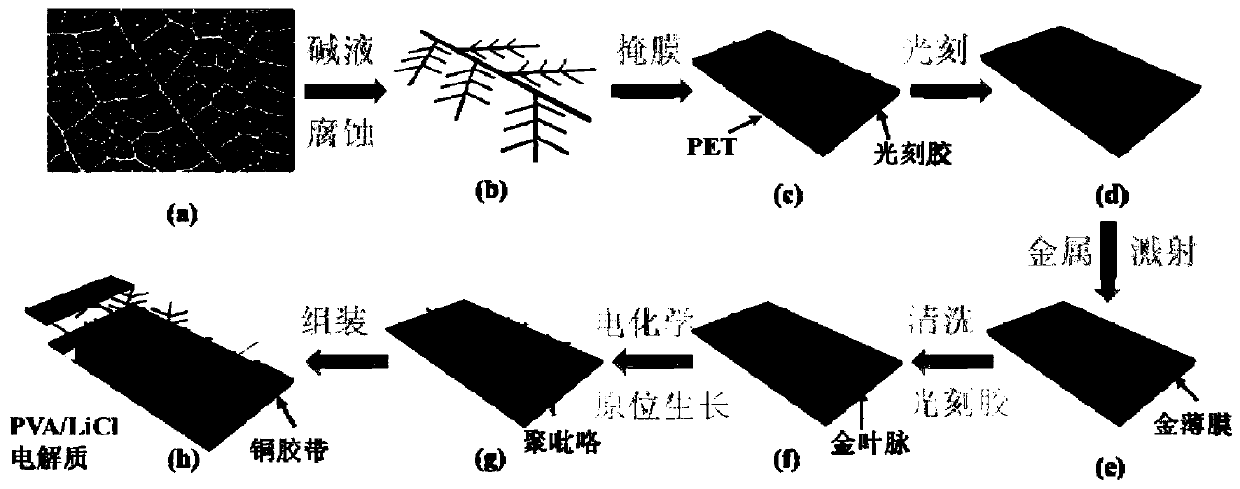 Preparation method of flexible transparent super capacitor
