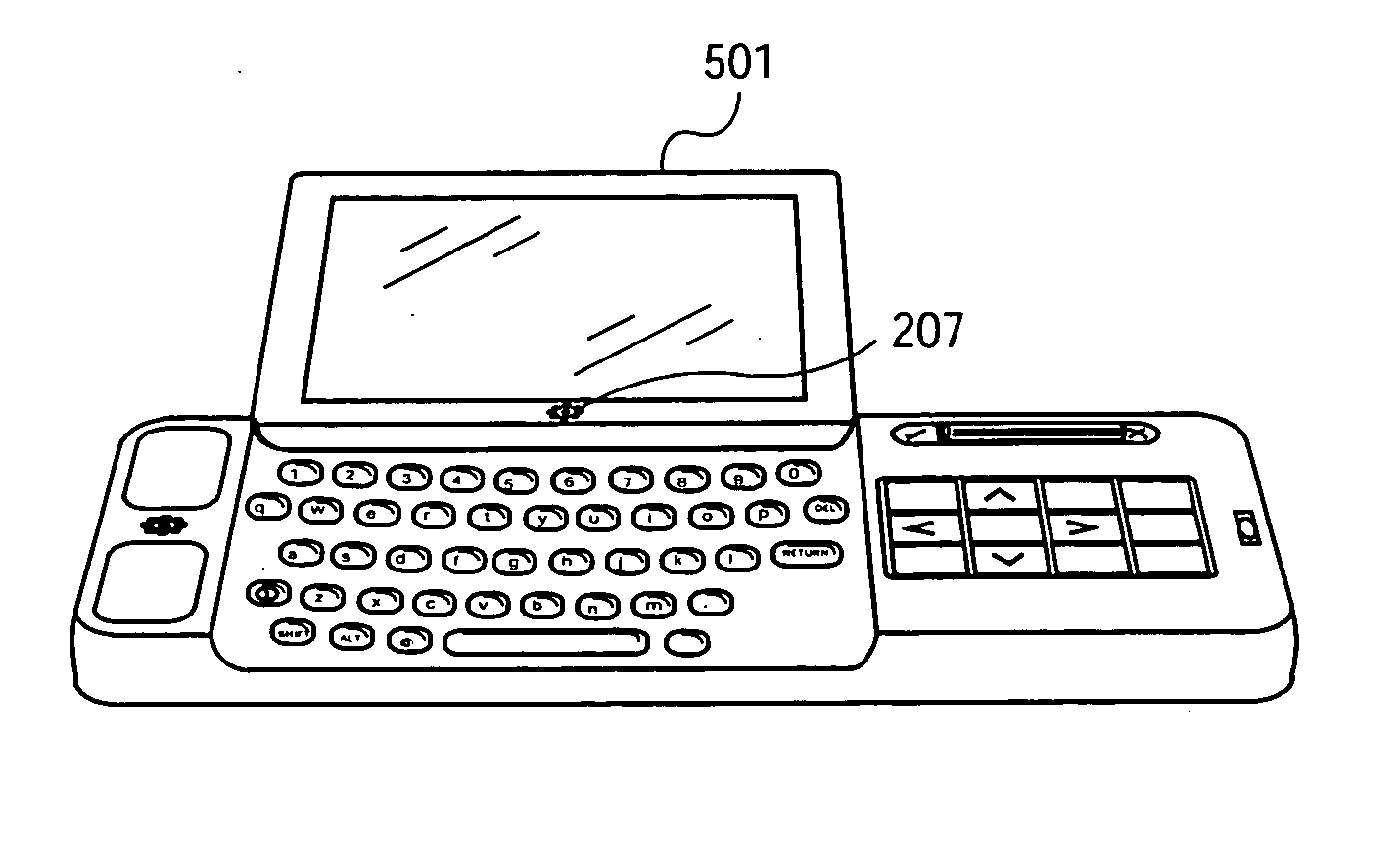 Adjustable display for a data processing apparatus