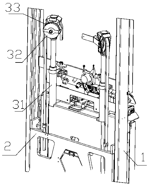 Battery mounting device suitable for use in industrial vehicles