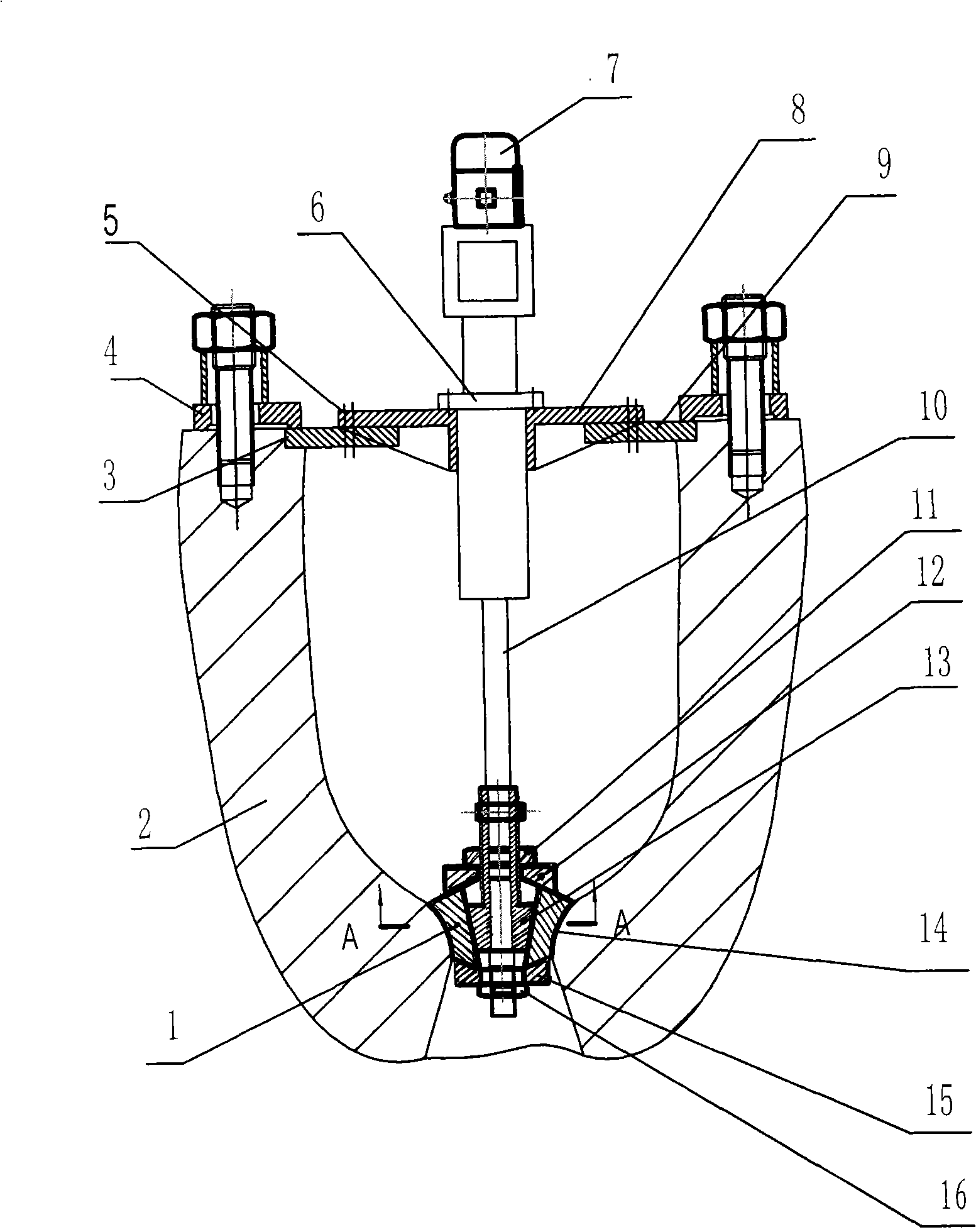 Device for grinding sealing face of valve seat of high temperature and high pressure valve