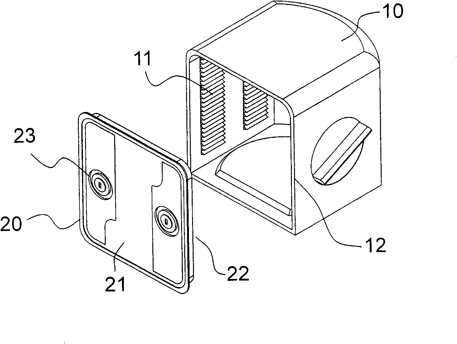 Front-opened cassette configured with inflatable strutting piece modules