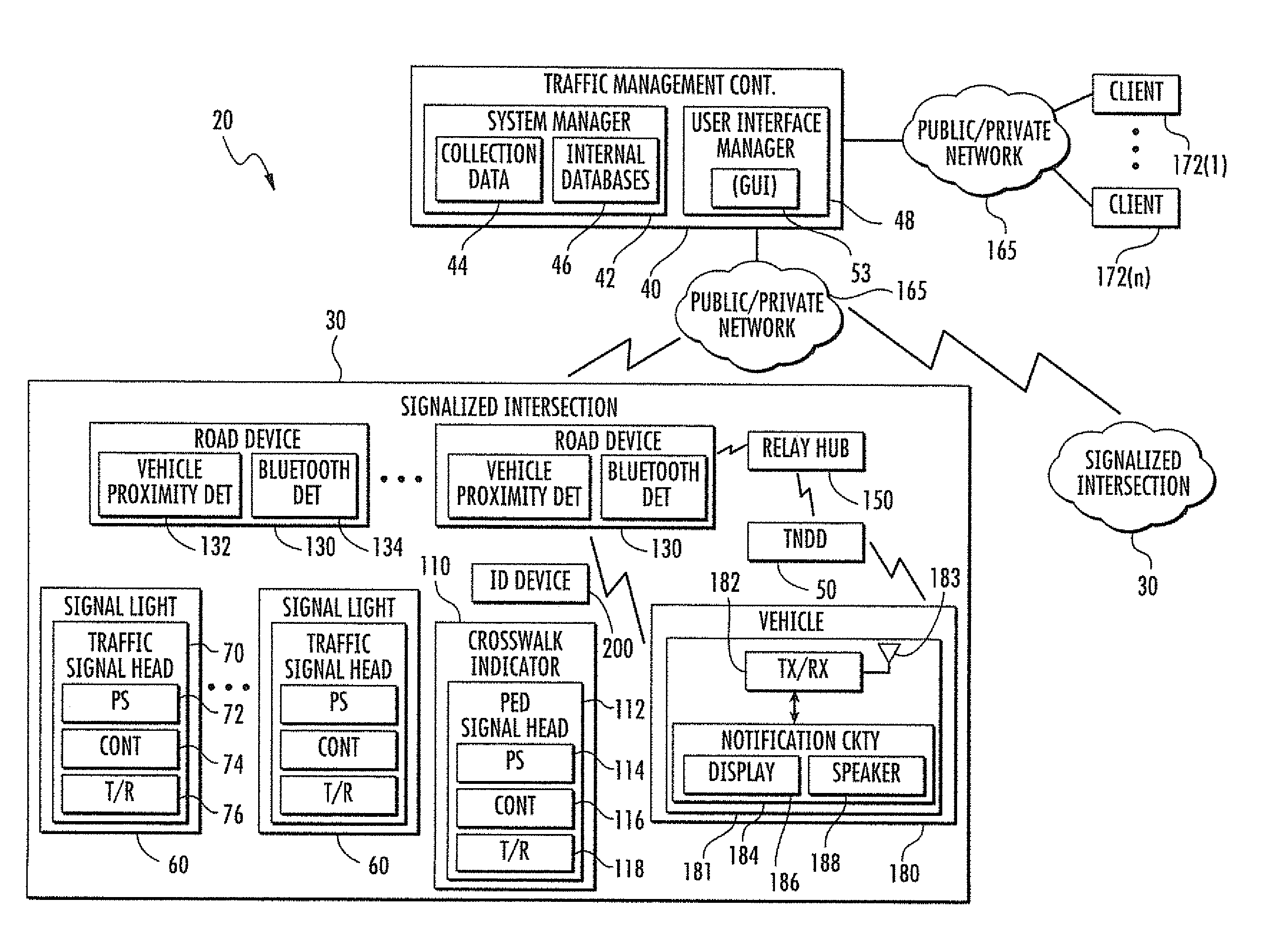 Traffic monitoring and notification system  and associated methods