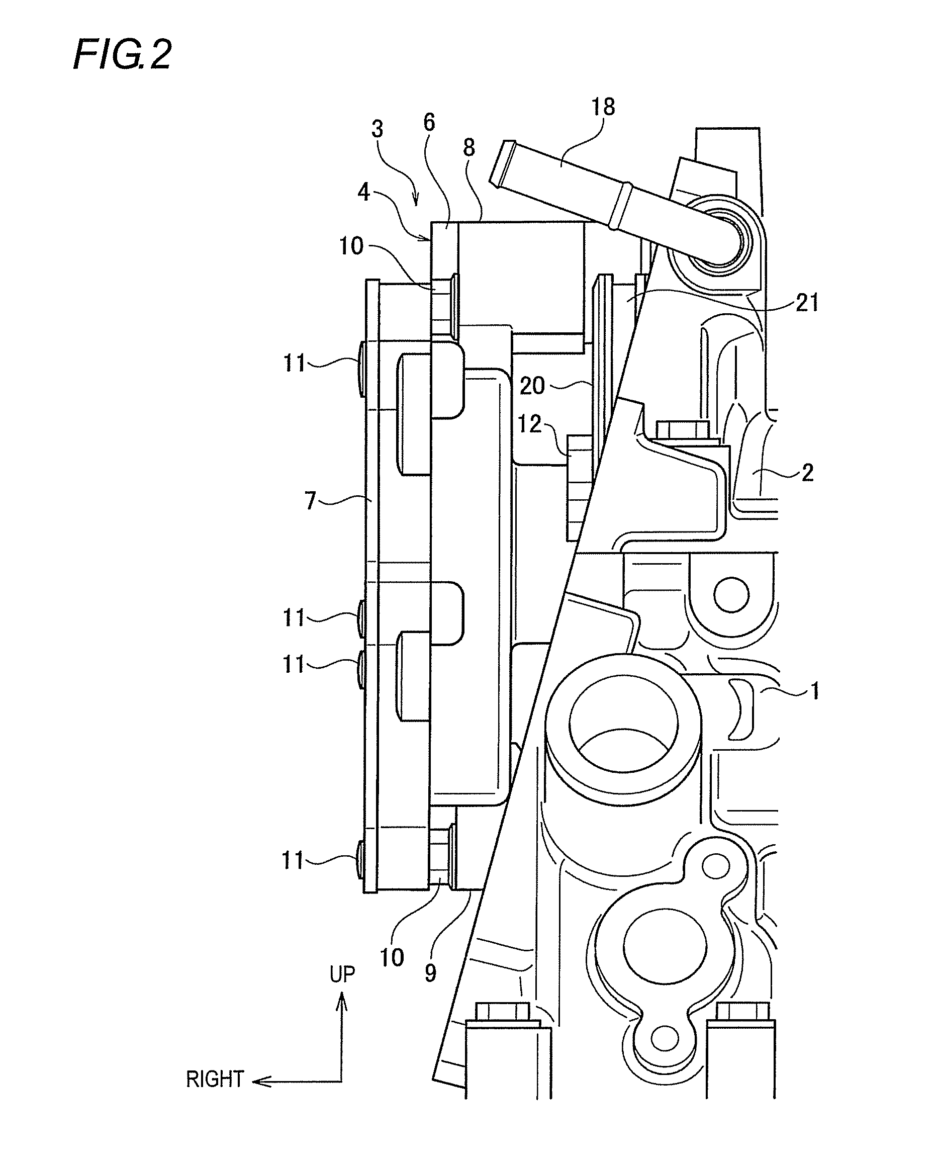 Vacuum pump mounting structure