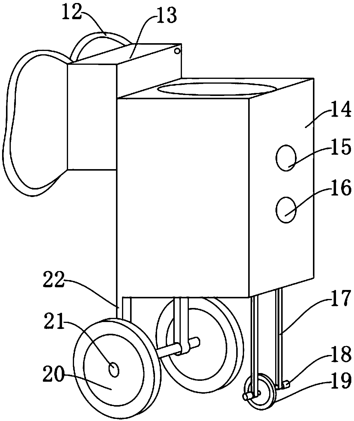 Single-person controllable mung bean picking and peeling mini-car