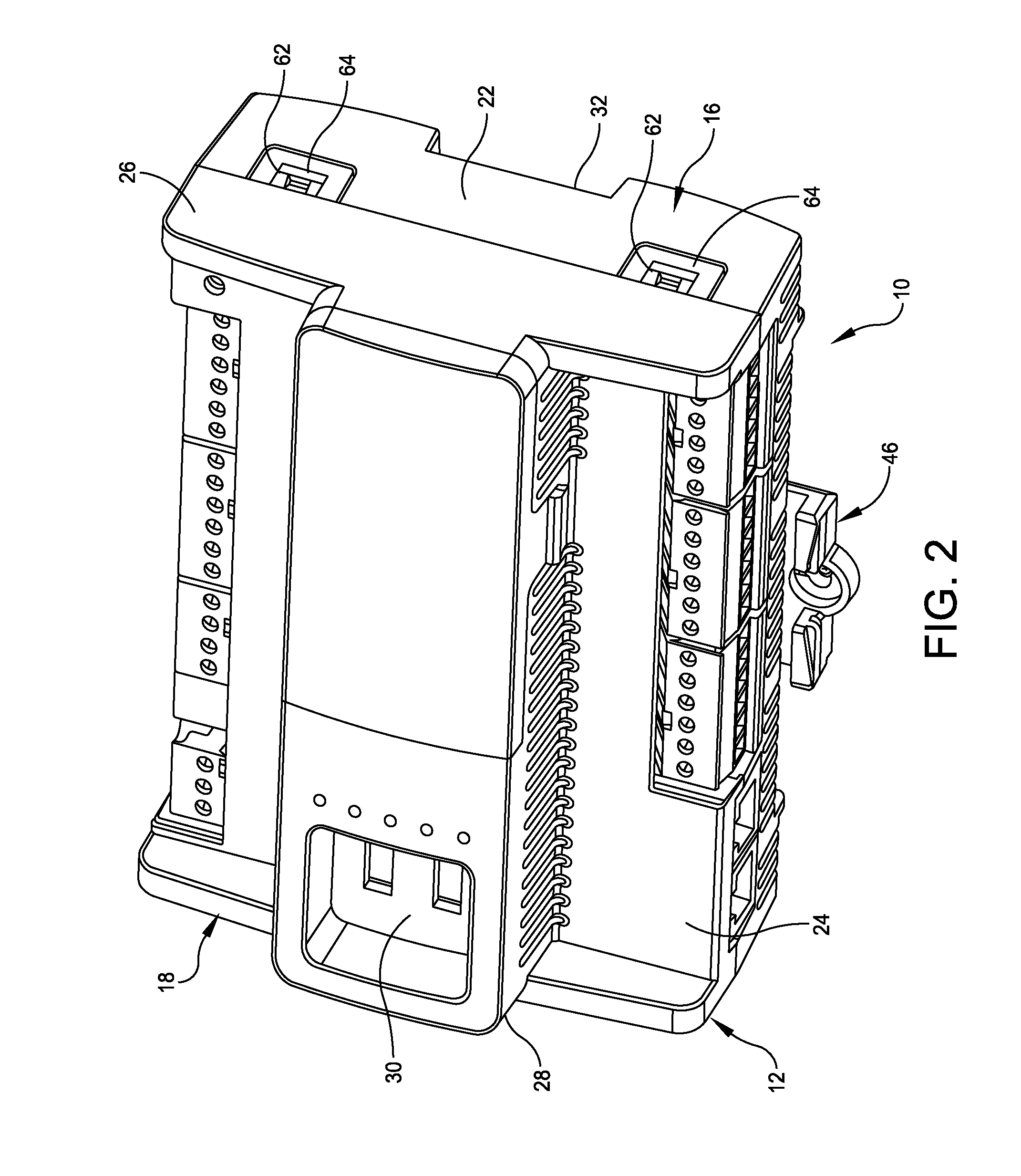 DIN rail mounted enclosure assembly and method of use