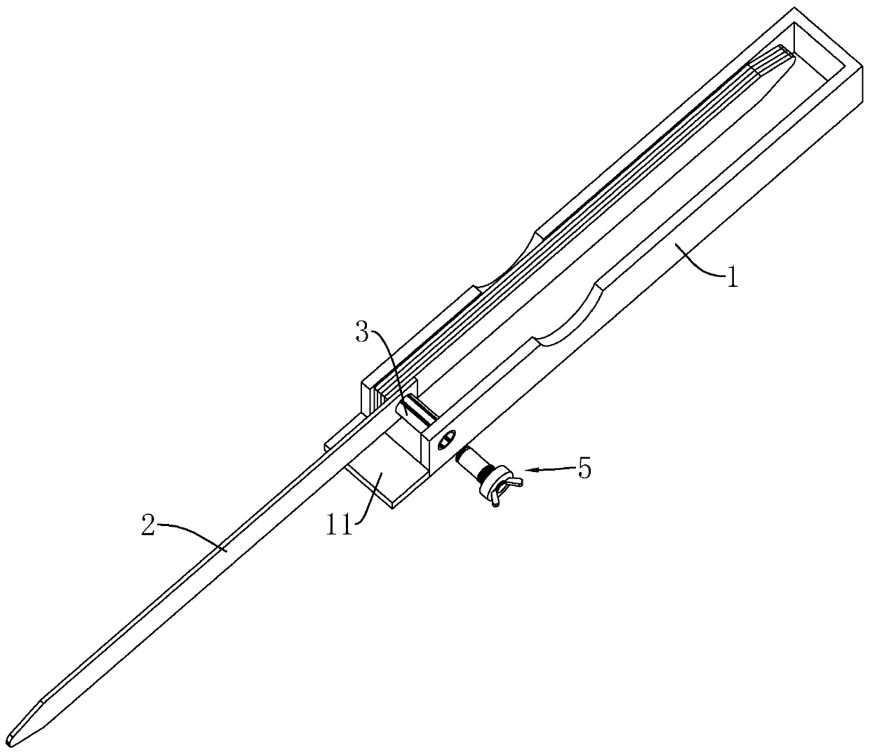 Wedge plug ruler for project supervision