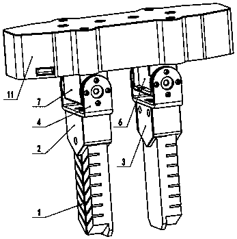 Posture-controllable bending and twisting coupling flexible clamping jaw