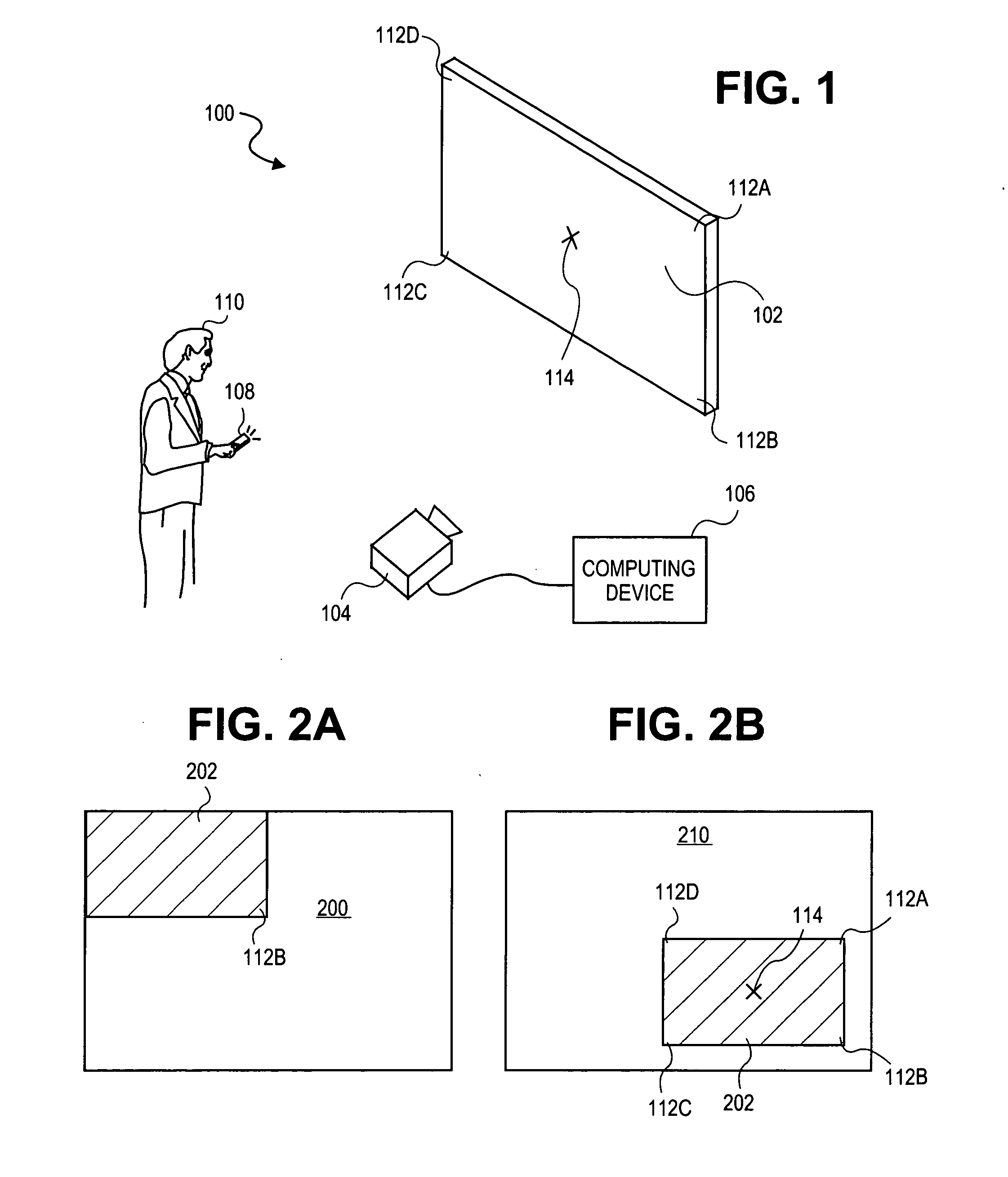 Determining positioning and/or relative movement of graphical-user interface element based on display images