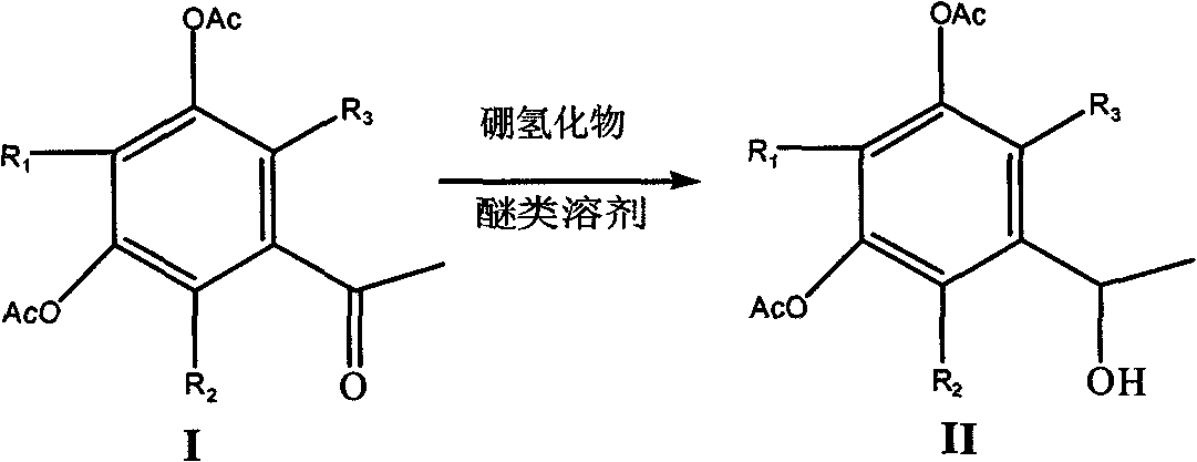 Selective reduction method of ketone group in phenolcarboxylic acid ester