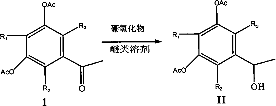 Selective reduction method of ketone group in phenolcarboxylic acid ester