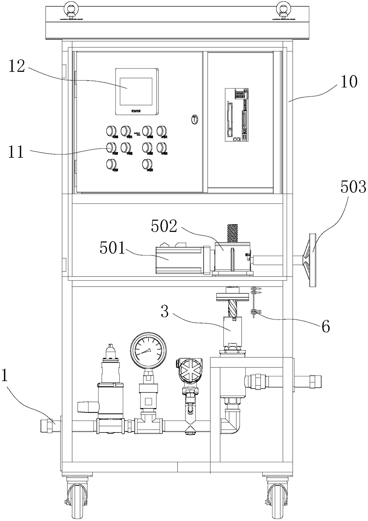 Grouting pressure control device