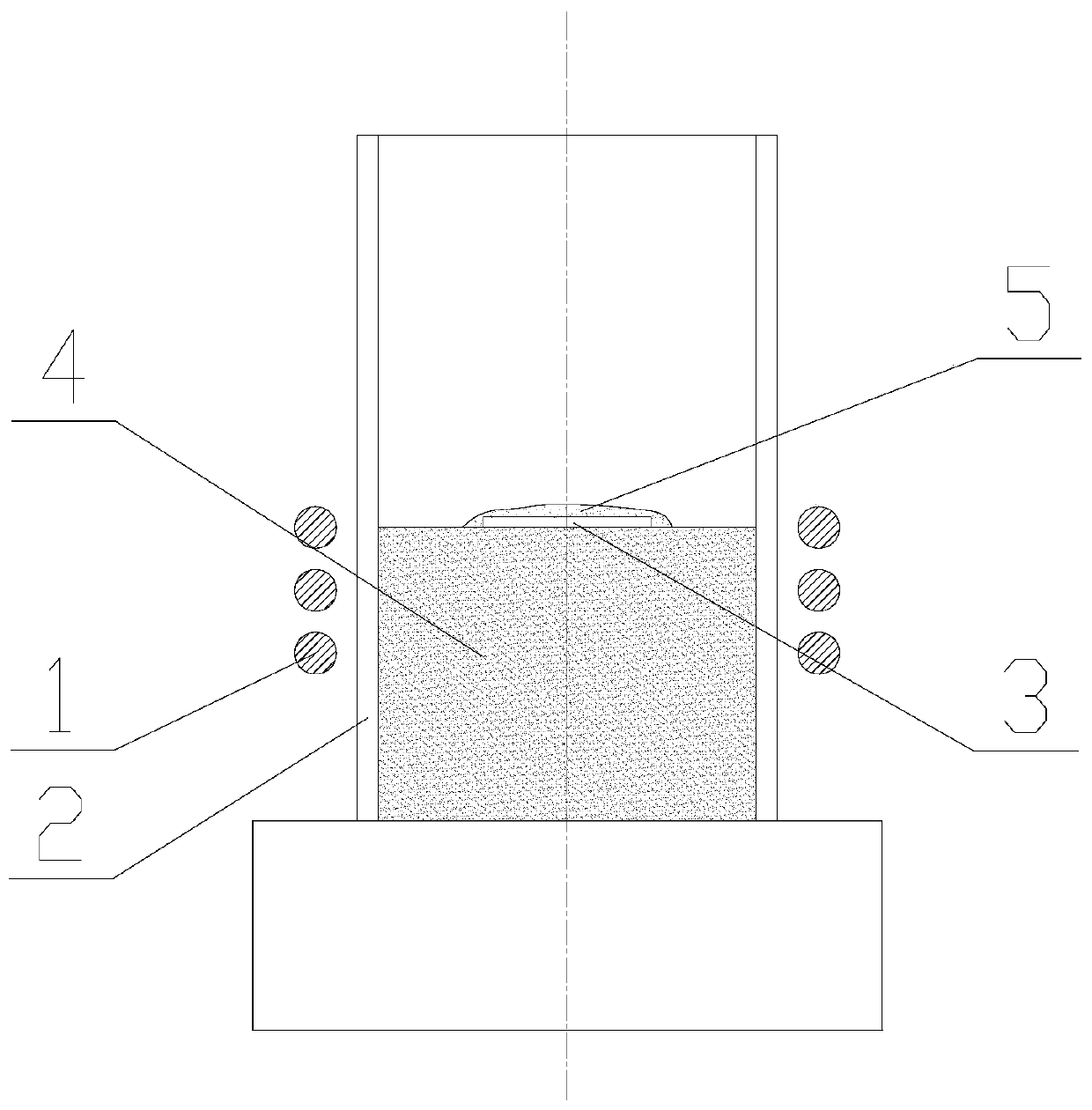 Process method for producing high-purity alumina polycrystal in graphite suspension cold crucible