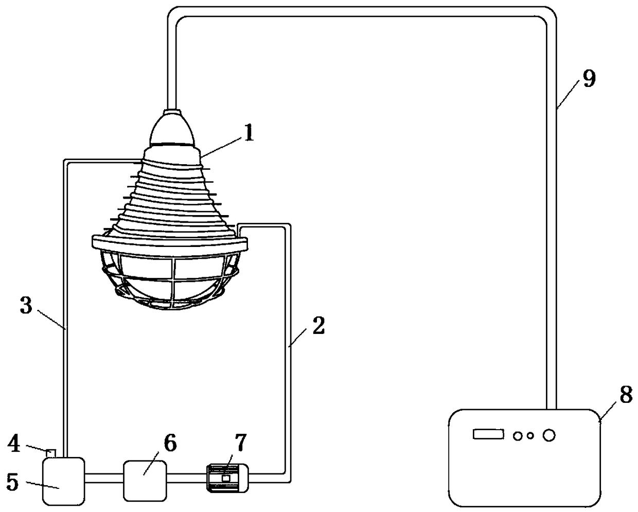 LED explosion-proof lamp convenient to dissipate heat and application method thereof