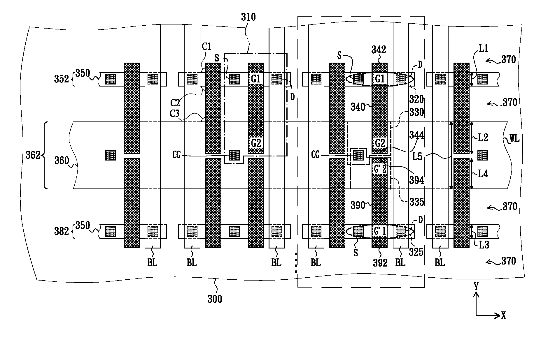 Layout structure of non-volatile memory device