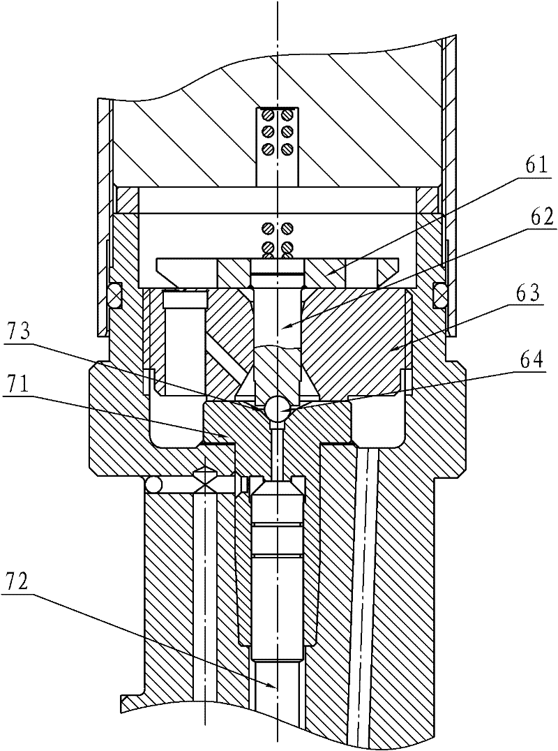 Plane opening and closing structure of high-pressure common rail oil injector of diesel engine